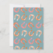 Vet Kleurrijke Cowboy Western Bat Mitswa Kaart (Achterkant)