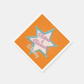 Vet Kleurrijke Cowboy Western Sheriff's Badge Servet (Hoek)