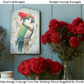 Vet Kleurrijke Fantasy Bird Parrot J8R Decoupage Tissuepapier