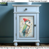 Vet Kleurrijke Fantasy Bird Parrot J8R Decoupage Tissuepapier