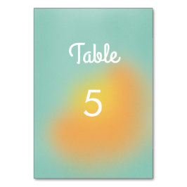Vet Kleurrijke Gradient Mint Sinaasappel Bruiloft Kaart