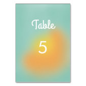 Vet Kleurrijke Gradient Mint Sinaasappel Bruiloft Kaart (Voorkant)