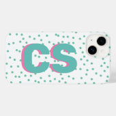 Vet Kleurrijke Grote Initialen Schaduwtekst Vlek G Case-Mate iPhone Case (Achterkant (horizontaal))