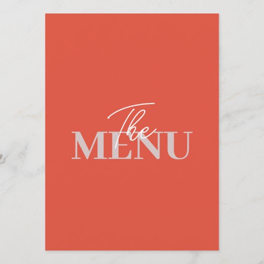 Vet Kleurrijke Heldere Funky Moderne Unieke Bruilo Menu (Achterkant)