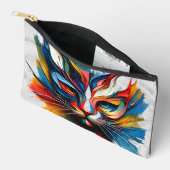Vet & kleurrijke katachtige - Rits zakje Etui (Open)