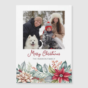 Vet Kleurrijke Kerstmis Poinsettias Familie Foto