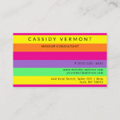 Vet Kleurrijke Levendige Schoonheid Make-up Visitekaartje (Achterkant)