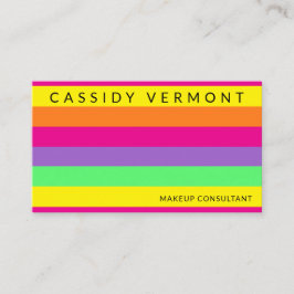 Vet Kleurrijke Levendige Schoonheid Make-up Visitekaartje