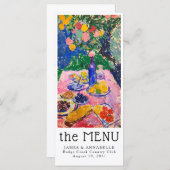 Vet Kleurrijke Maximalistische Abstracte Zomer Huw Menu (Voorkant / Achterkant)