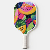 Vet Kleurrijke Meloen Zomer Fruit Schilderen Pickleball Paddle (Achterkant)