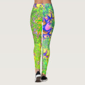 Vet Kleurrijke Psychedelic Funky Acid Trip Fractal Leggings (Achterkant)
