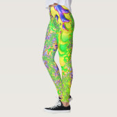 Vet Kleurrijke Psychedelic Funky Acid Trip Fractal Leggings (Links)