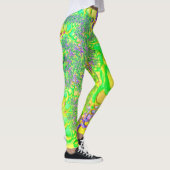 Vet Kleurrijke Psychedelic Funky Acid Trip Fractal Leggings (Rechts)