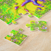 Vet Kleurrijke Psychedelic Funky Acid Trip Fractal Legpuzzel (Zijkant)