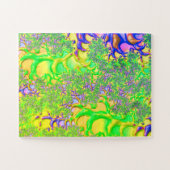 Vet Kleurrijke Psychedelic Funky Acid Trip Fractal Legpuzzel (Horizontaal)