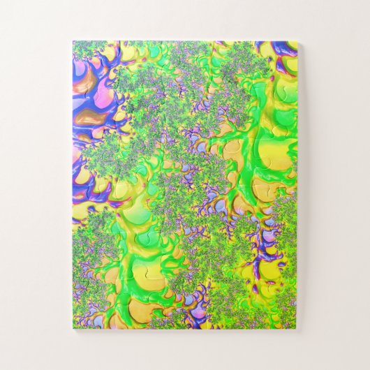 Vet Kleurrijke Psychedelic Funky Acid Trip Fractal Legpuzzel (Verticaal)