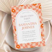 Vet Kleurrijke Retro Arch Graduation Party Kaart