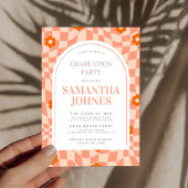 Vet Kleurrijke Retro Arch Graduation Party Kaart