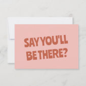 Vet Kleurrijke Retro Bright Unieke QR Code Huwelij RSVP Kaartje (Achterkant)