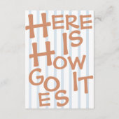 Vet kleurrijke Retro Funky Blue Wedding Informatiekaartje (Achterkant)