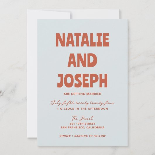 Vet Kleurrijke Retro Funky Bright Unieke Huwelijk Kaart (Voorkant)