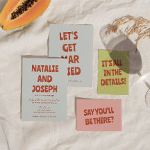 Vet Kleurrijke Retro Funky Bright Unieke Huwelijk