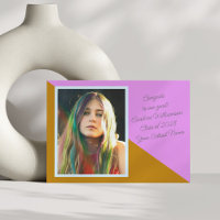 Vet Kleurrijke Retro Teen Foto Afstuderen Klasse v