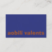 Vet Kleurrijke Speelse Typografie Modern Blauw Visitekaartje (Voorkant)