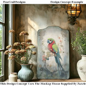 Vet Kleurrijke Steampunk Vogel Gears J7L Decoupage Tissuepapier