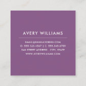 Vet Kleurrijke Waterverf Bloemkrans | Wit Vierkante Visitekaartje (Achterkant)