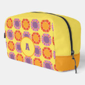 Vet Kleurrijke Zonneringen Monogram Gepersonalisee Toilettasje (Rechterhoek)