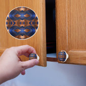 Vet koper en blauw patroon keramische knop