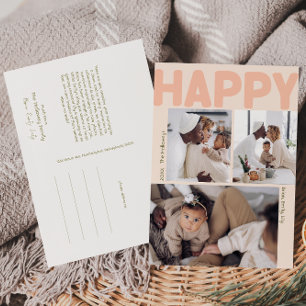 Vet Koraal Jaar In Review Verticaal 3 Foto Happy Feestdagenkaart