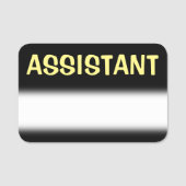 Vet label Naam "ASSISTANT" Naamplaatje (Voorkant)