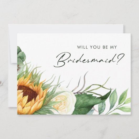 Vet land Zonnebloem | Bridesmaid proposal card Kaart (Voorkant)