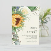 Vet land Zonnebloem Casual Licht Geel Bind Kaart (Staand voorkant)