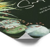 Vet land Zonnebloem Donkergroen Oh Snap Hashtag Poster (Hoek)