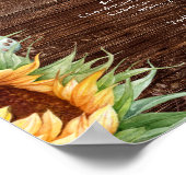 Vet land Zonnebloem | Drinken voor houtwuwen Poster (Hoek)