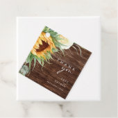 Vet land Zonnebloem | Hout Hartelijk dank Bedankjes Labels (In situ)