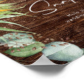 Vet land Zonnebloem | Hout Oh Snap Hashtag Poster (Hoek)