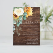 Vet land Zonnebloem | Houtgegevens Informatiekaartje (Staand voorkant)