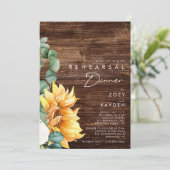 Vet land Zonnebloem | Houtrepetitie: diner Kaart (Staand voorkant)