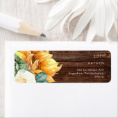 Vet land Zonnebloem | Houtretour-adres Etiket (Insitu)