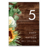 Vet land Zonnebloem | Houttafel Kaart (Achterkant)