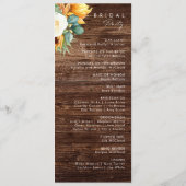 Vet land Zonnebloem | Houtweddenschap Programmakaart (Achterkant)