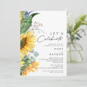 Vet land Zonnebloem | Laten we vieren Kaart (Staand voorkant)