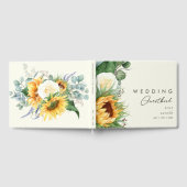 Vet land Zonnebloem | Licht geel huwelijk Gastenboek (Volledig)