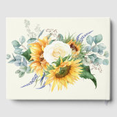 Vet land Zonnebloem | Licht geel huwelijk Gastenboek (Achterkant)