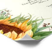 Vet land Zonnebloem Lichte Gele Drink van het Bouw Poster (Hoek)