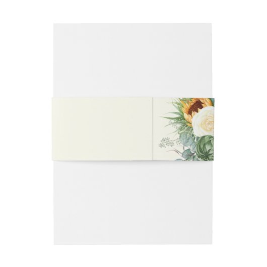 Vet land Zonnebloem | Lichtgeel Uitnodigingen Wikkel (Achterkant Voorbeeld)